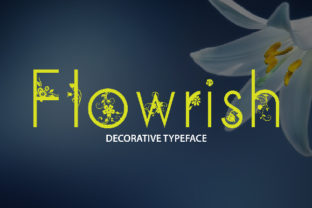 Flowrish: A Delicate Flower-Themed Decorative Font for Digital Design