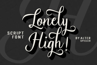 Lonely High Script Handwritten Font for Makers