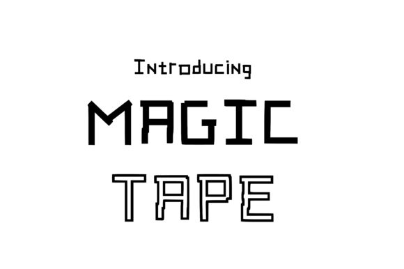 Magic Tape Font: A Minimalist Decorative Typeface for Standout Branding