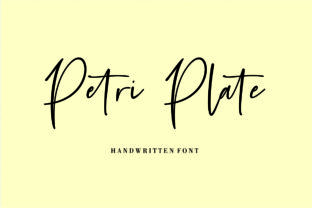 Petri Plate: A Light & Elegant Script Handwritten Font for Crafters