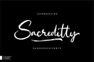 Sacreditty: A Bold Handwritten Font for Editorial Design and Digital Publishing